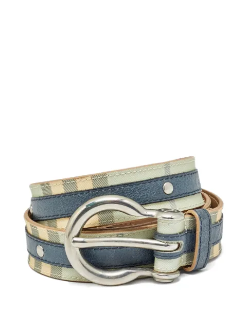 Burberry Pre-Owned House Check buckle belt Grey 1302494