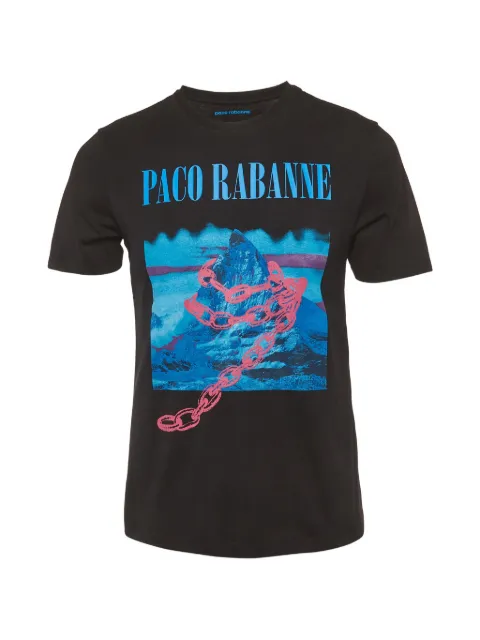 Paco Rabanne Pre-Owned montagne-print T-shirt Black 1281561