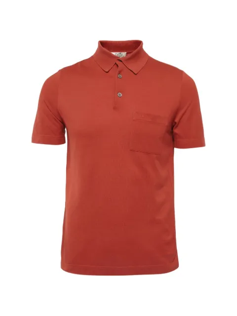 Hermès Pre-Owned pique polo shirt Red 1292133