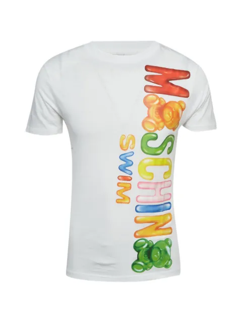 Moschino Pre-Owned Gummy Bear logo print T-shirt White 1299780