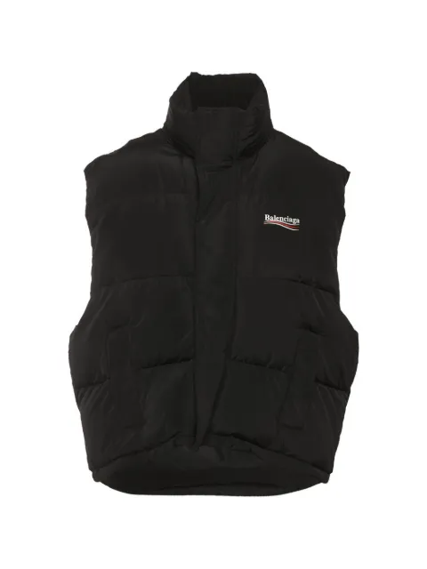 Balenciaga Pre-Owned Political Campaign oversized gilet Black 1267236
