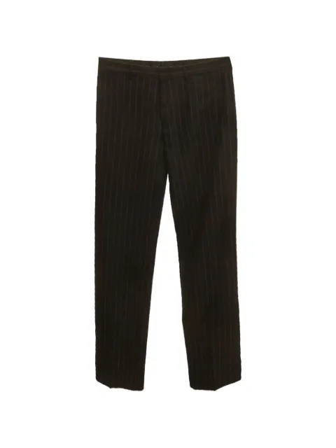 Christian Dior Pre-Owned pinstripe straight-leg trousers Black 1309063
