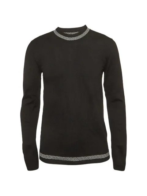 Versace Pre-Owned Greca key-motif long-sleeved T-shirt Black 1304598