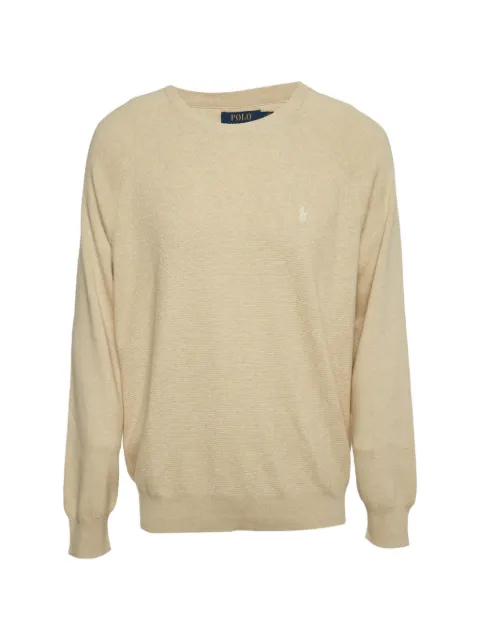 Polo Ralph Lauren Vintage crew-neck cotton sweater Neutrals 1326658