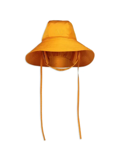 Valentino Garavani Pre-Owned VLogo strapped bucket hat Orange 1341166