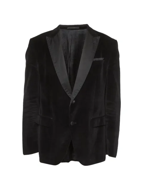 BOSS GREEN HUGO BOSS velvet single-breasted blazer Black 1304084