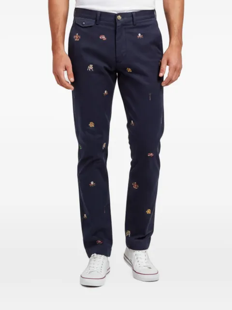 Polo Ralph Lauren Vintage embroidered slim-fit trousers Blue 1344340
