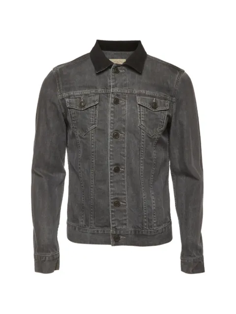 AllSaints corduroy-collar denim jacket Grey 1360152