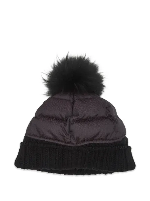 Fendi Pre-Owned FF-jacquard fur-trim beanie hat Purple 1302738