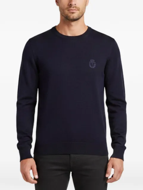 Billionaire logo-embroidered crewneck sweater Blue 1347224