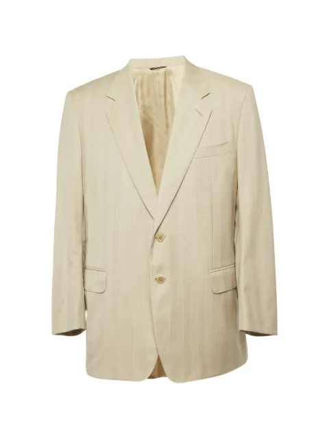 Lanvin Pre-Owned striped-pattern blazer Neutrals 1306651