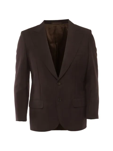 Prada Pre-Owned single-breasted wool-blend blazer Brown 1316074
