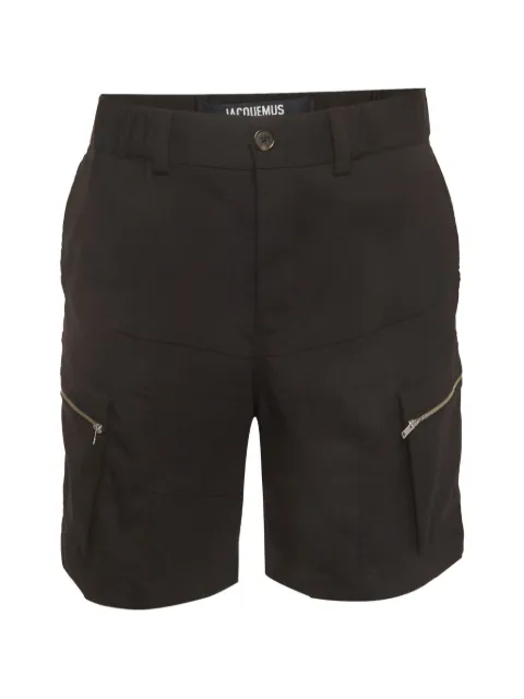 Jacquemus Pre-Owned Le Papier zip-pocket shorts Black 1329897