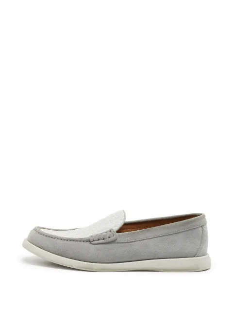 Christian Dior Pre-Owned Oblique Granville loafers Grey 1357903
