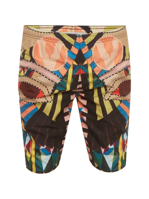 Givenchy Pre-Owned abstract-print swim shorts Black 1290194