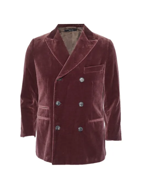 Hermès Pre-Owned double-breasted velvet blazer Red 1307500