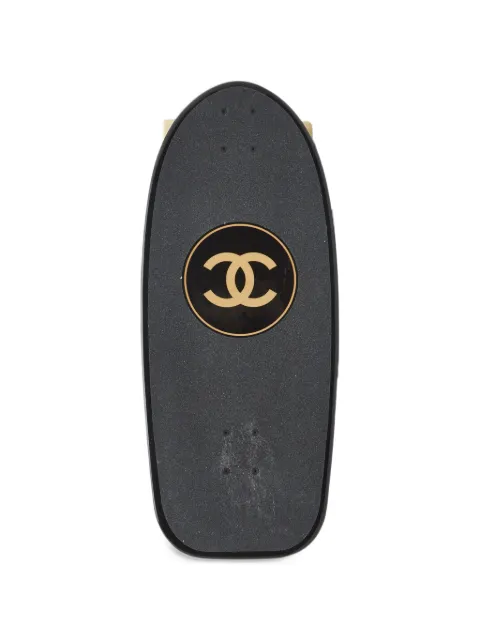CHANEL Pre-Owned CC logo diamond quilting cruise skateboard Black 1300429