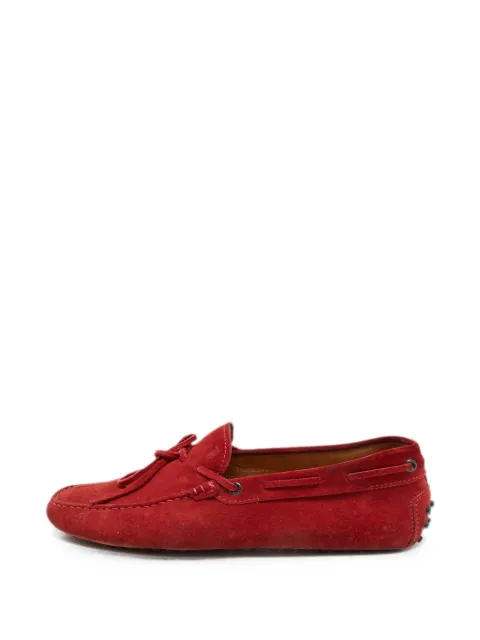 Tod's Vintage City Gommino suede loafers Red 1264527