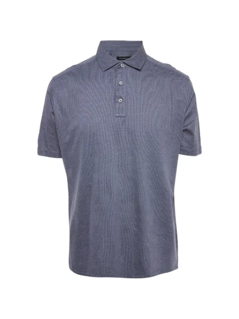 Ermenegildo Zegna Vintage knit polo shirt Blue 1301535