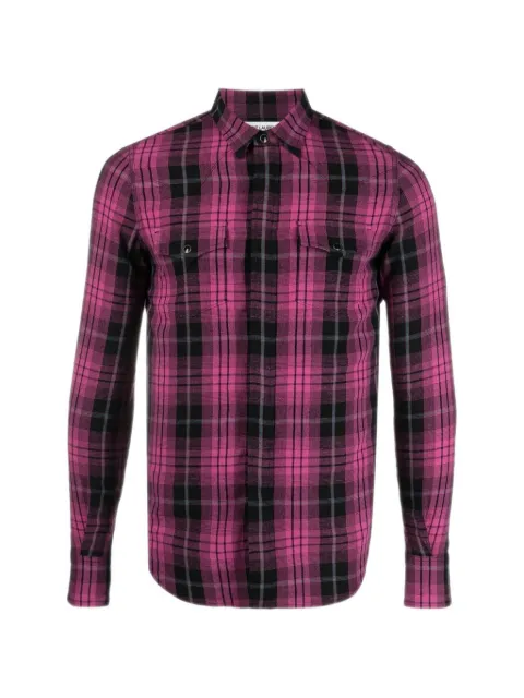 Saint Laurent Pre-Owned check western shirt Purple 1311986
