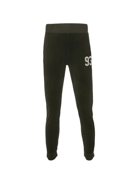A BATHING APE® velvet 93 appliqué track pants Black 1260034