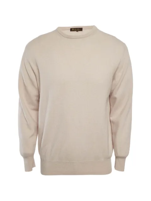 Loro Piana Pre-Owned crew-neck knit sweater Neutrals 1323562
