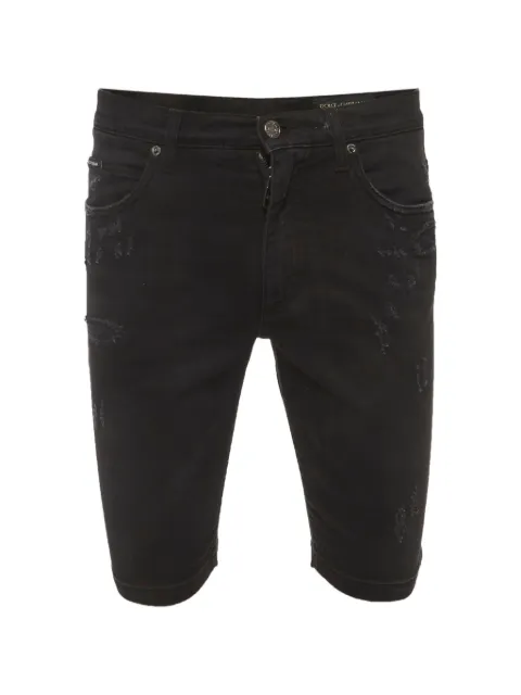 Dolce & Gabbana Pre-Owned distressed denim shorts Black 1318090