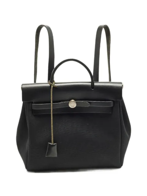 Hermès Pre-Owned 2000 Herbag leather-trim backpack Black 1292028