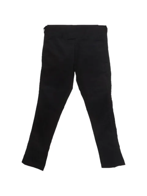 Saint Laurent Pre-Owned cotton straight-fit trousers Black 1334448