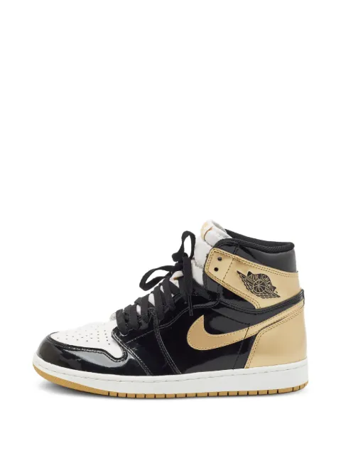 Jordan Air Jordan 1 Retro high-top leather sneakers Black 1352392