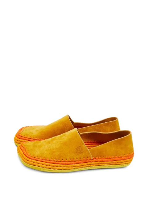 Loewe Pre-Owned x Paula's Ibiza Shigra suede flat espadrilles Orange 1264195