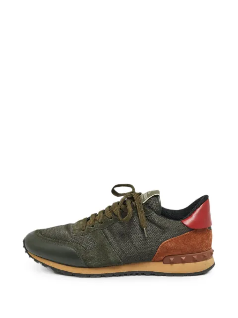 Valentino Garavani Pre-Owned Rockrunner lace-up sneakers Green 1346569
