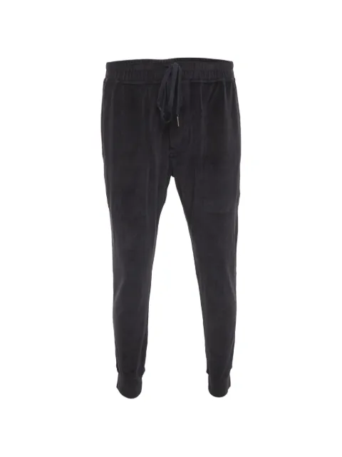 Tom Ford Vintage drawstring velour track pants Blue 1313319