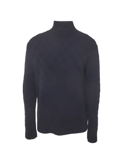 Christian Dior Pre-Owned textured-knit sweater Blue 1338658