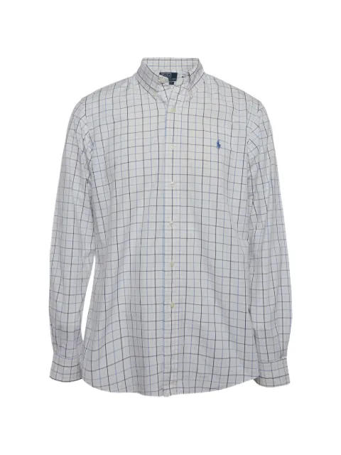 Polo Ralph Lauren Vintage check-pattern long-sleeve cotton shirt White 1329220