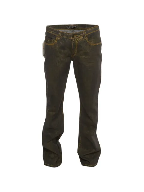 Maison Martin Margiela Pre-Owned glitter-effect straight-fit jeans Black 1343084