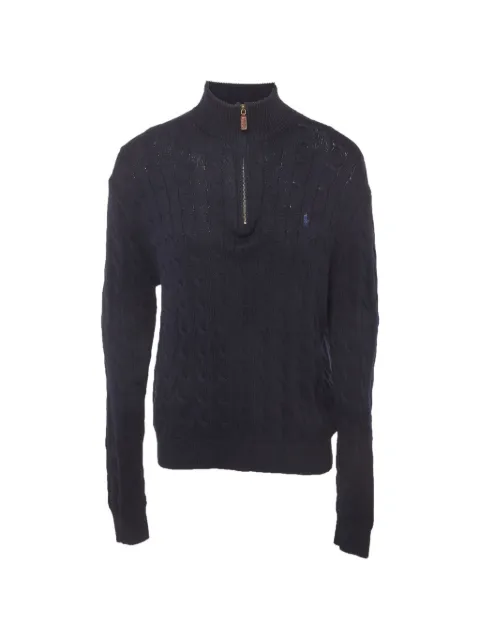 Polo Ralph Lauren Vintage cable-knit quarter-zip sweater Blue 1314279