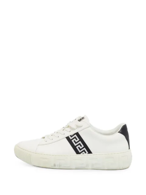 Versace Pre-Owned Greca leather sneakers White 1358061