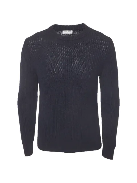 SANDRO ribbed-knit crewneck sweater Blue 1338563