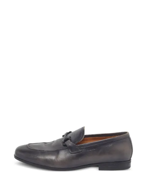 Balmain Pre-Owned leather loafers Black 1293265