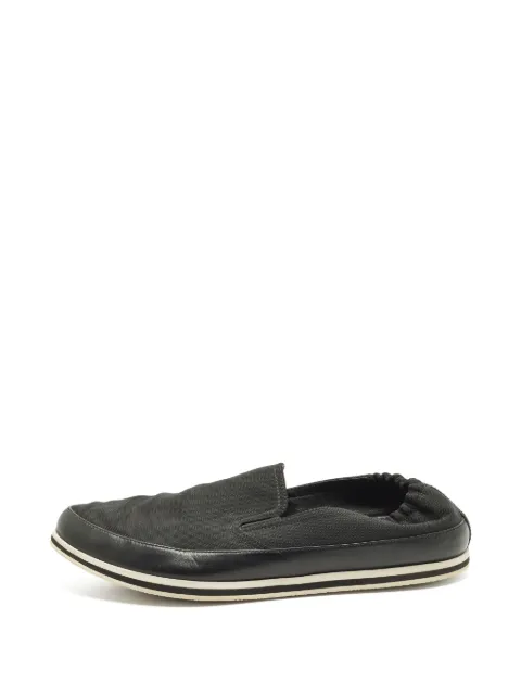 Prada Pre-Owned round-toe slip-on sneakers Black 1285608
