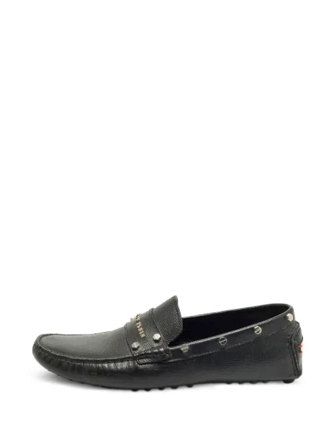 Philipp Plein studded Saffiano loafers Black 1272030