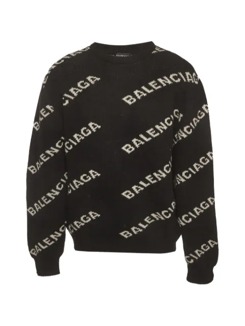 Balenciaga Pre-Owned logo-motif sweater Black 1334411