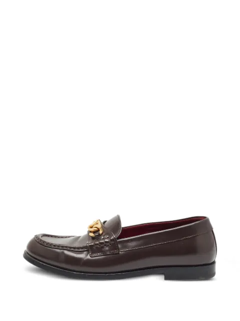 Valentino Garavani Pre-Owned VLogo chain loafers Brown 1341938
