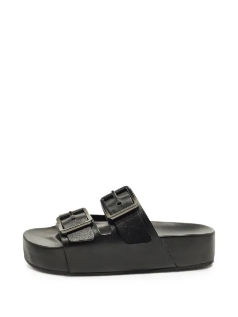 Balenciaga Pre-Owned Mallorca leather sandals Black 1335036