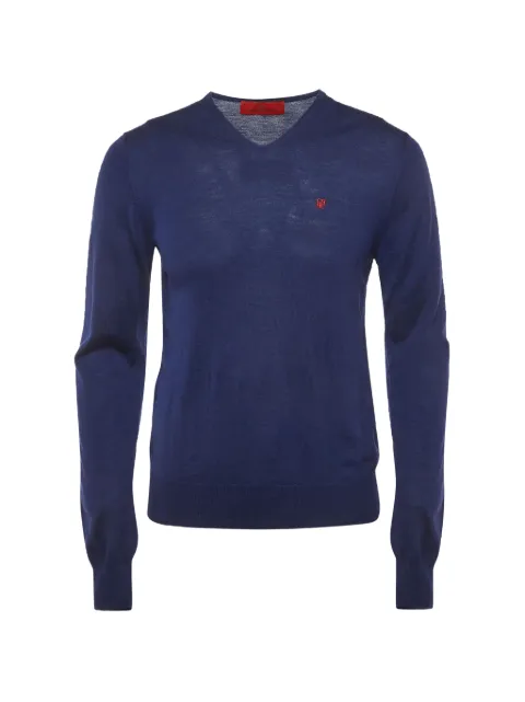 Carolina Herrera Vintage logo-embroidered sweater Blue 1315227