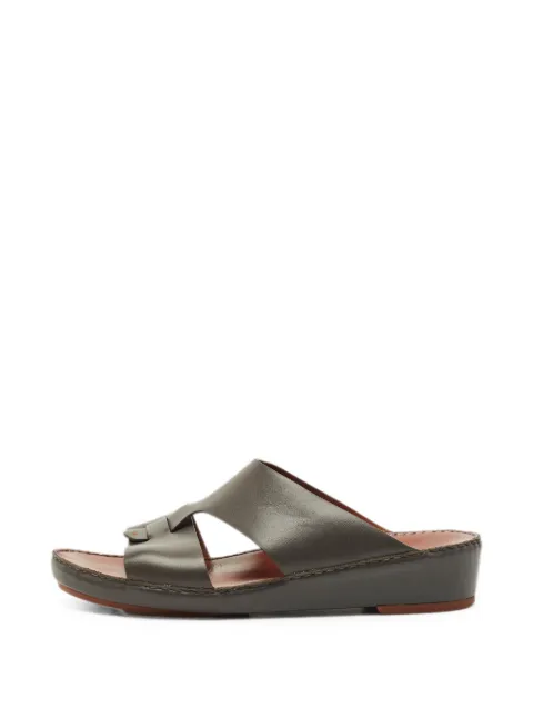 Loro Piana Pre-Owned New Buckle slide sandals Brown 1291816