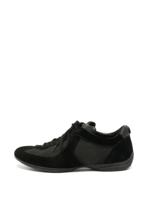 Santoni suede low-top sneakers Black 1310518