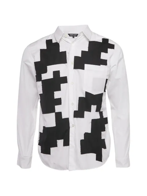 Comme Des Garçons Pre-Owned patchwork cotton shirt White 1268199