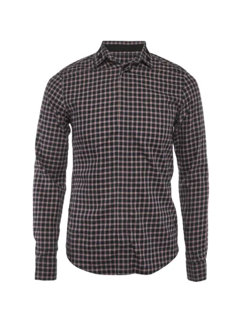 Givenchy Pre-Owned checked slim-fit shirt Blue 1313098